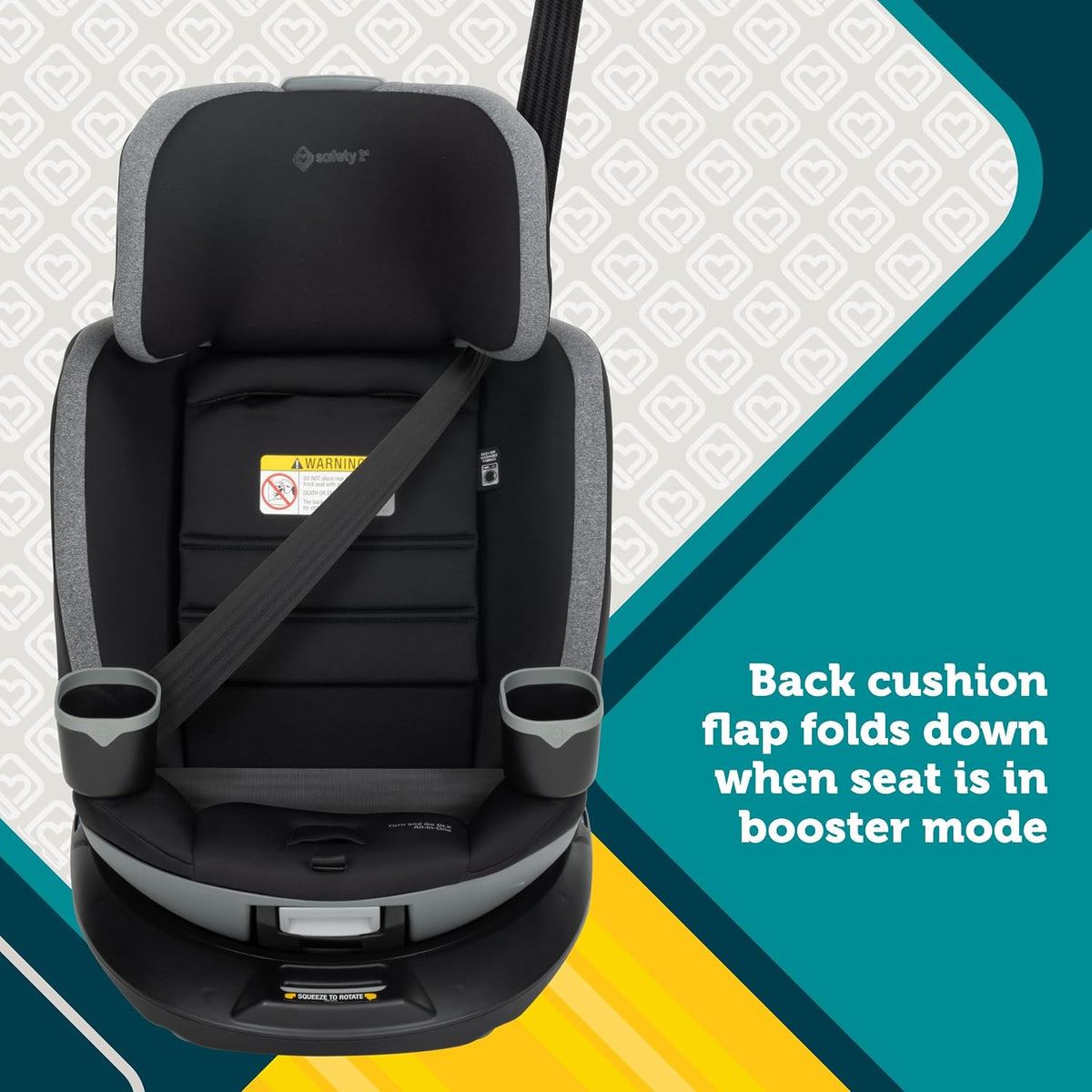 Safety 1st Turn and Go 360 DLX 360 Car Seat, Rotating All-in-One Convertible Car Seat, Stonington