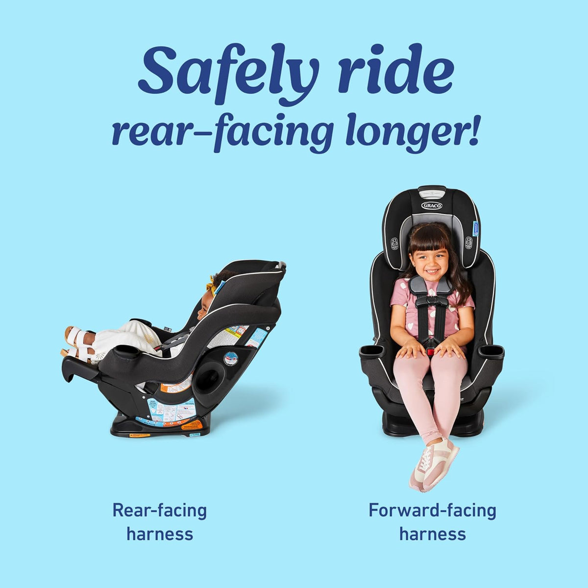 Graco Extend2Fit 2-in-1 Convertible Car Seat, Gotham