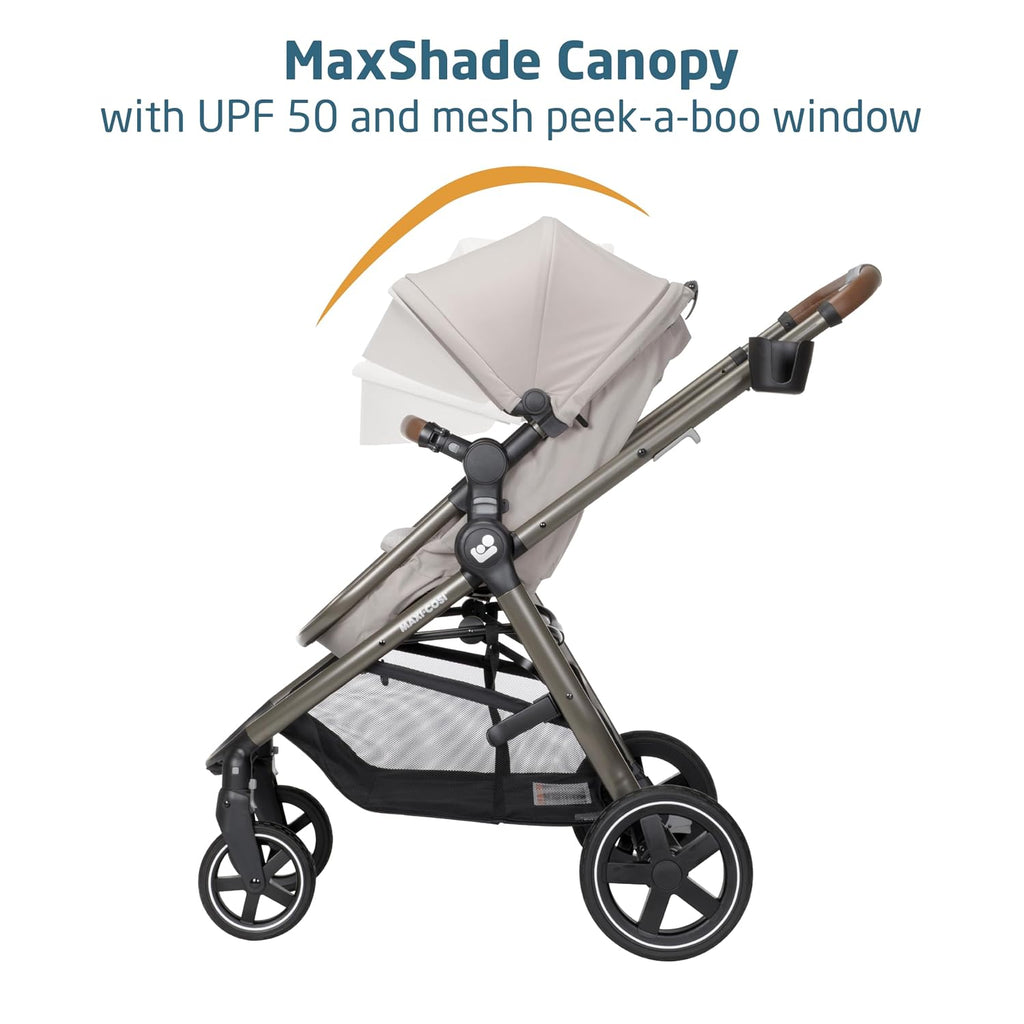 Maxi-Cosi Zelia 2 Luxe 5-in-1 Modular Travel System, New Hope Tan