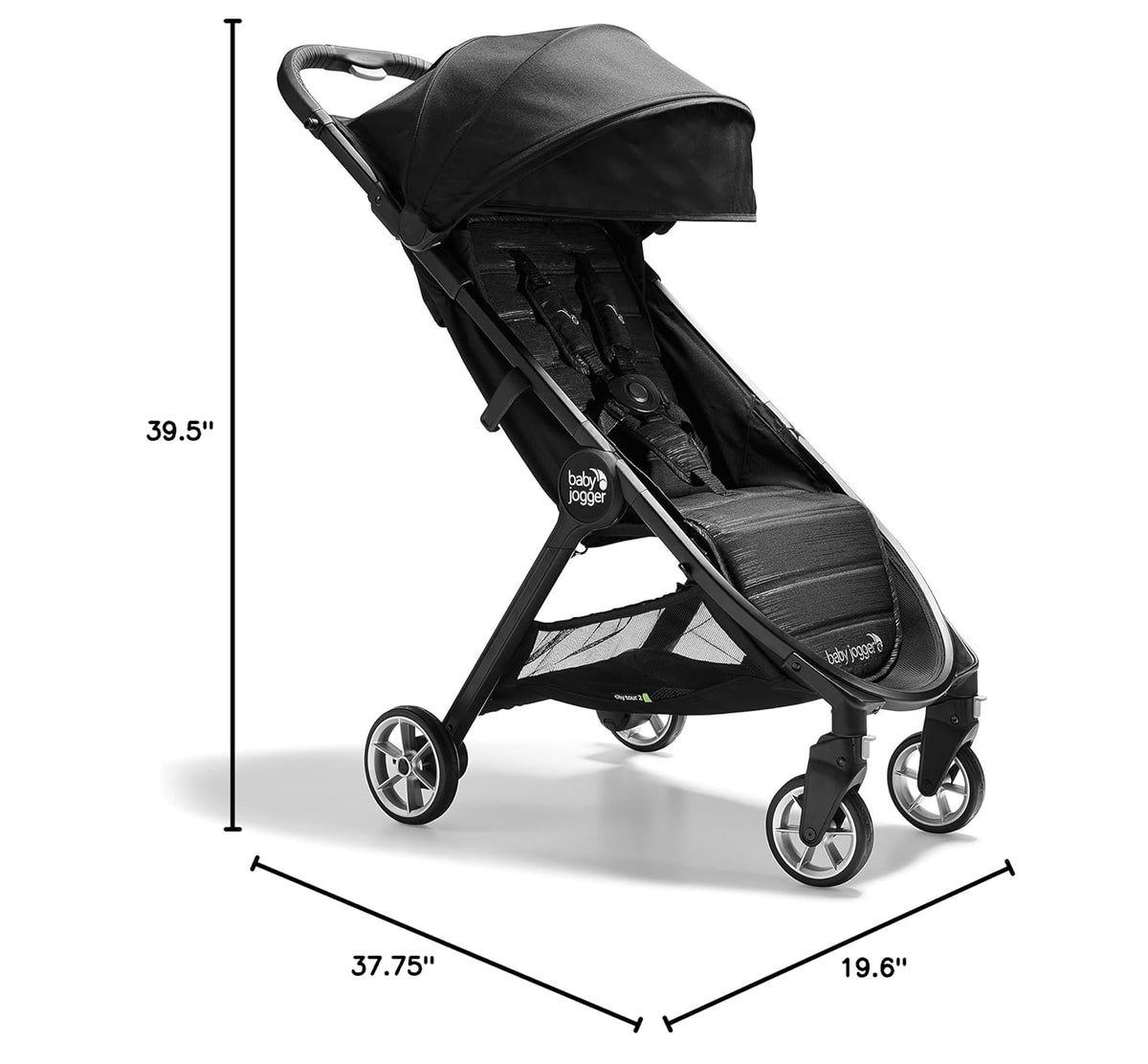 Baby Jogger City Tour 2 Travel Stroller, Pitch Black