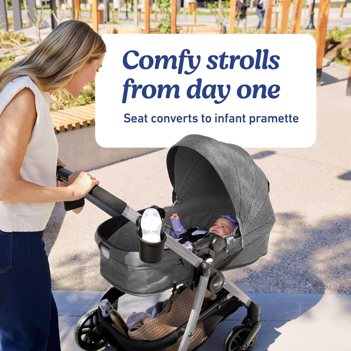 Graco Modes Pramette 3-in-1 Travel System (Stroller & Car Seat), Ellington