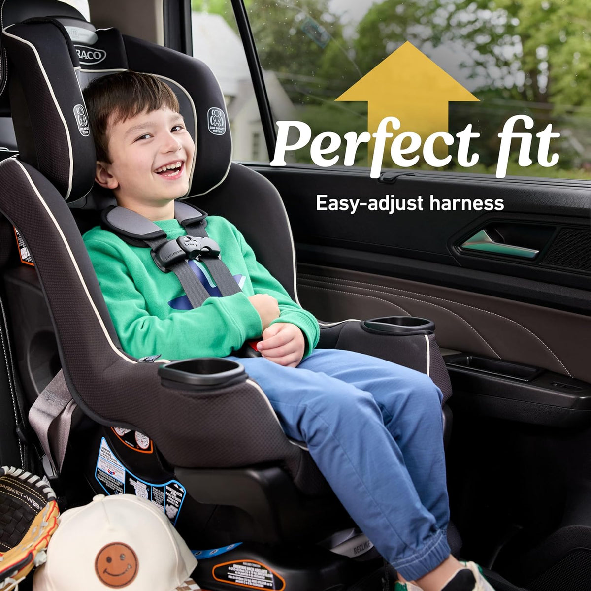 Graco Extend2Fit 2-in-1 Convertible Car Seat, Gotham