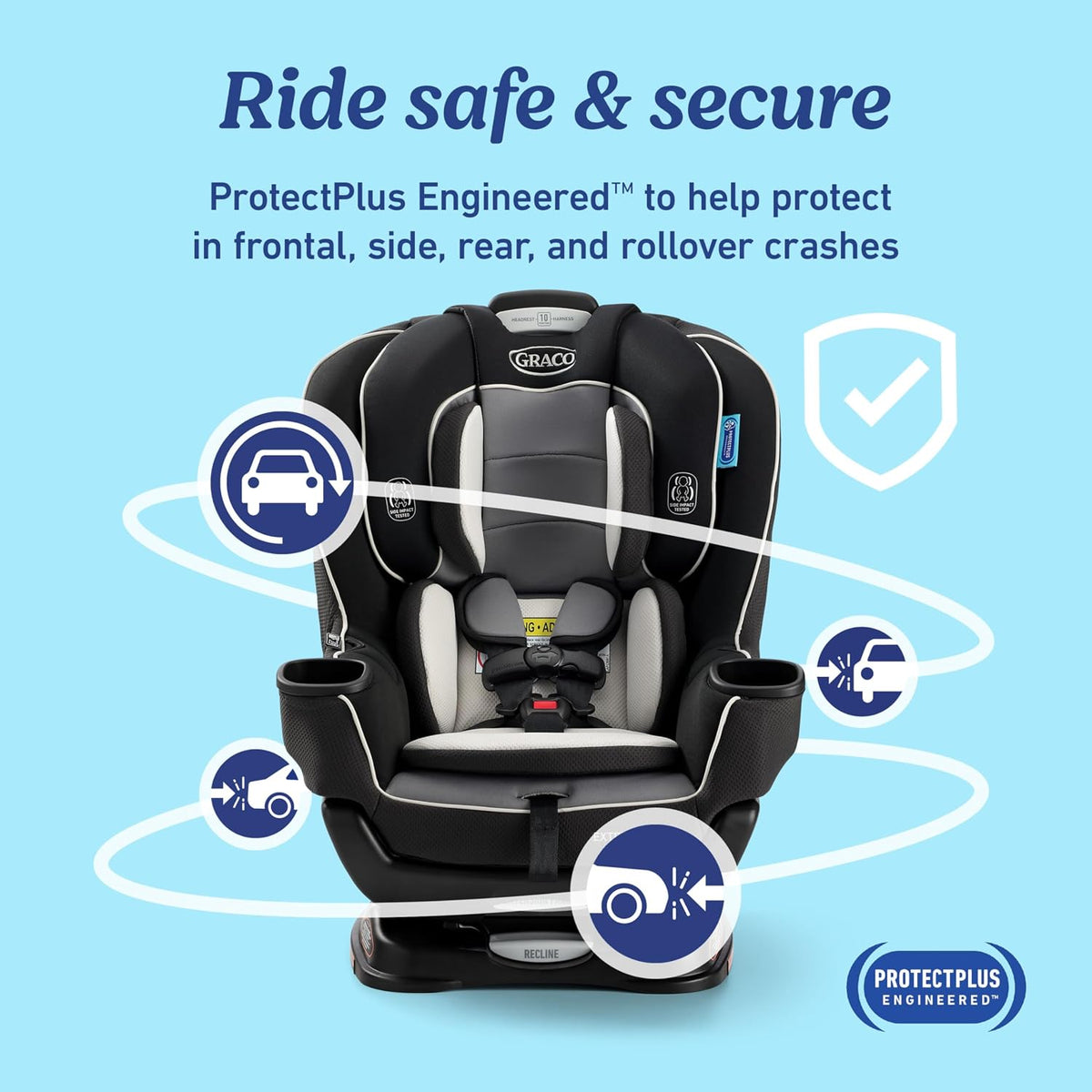 Graco Extend2Fit 2-in-1 Convertible Car Seat, Gotham