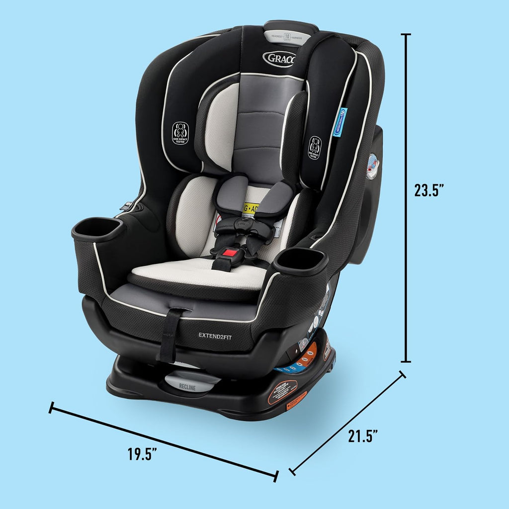 Graco Extend2Fit 2-in-1 Convertible Car Seat, Gotham