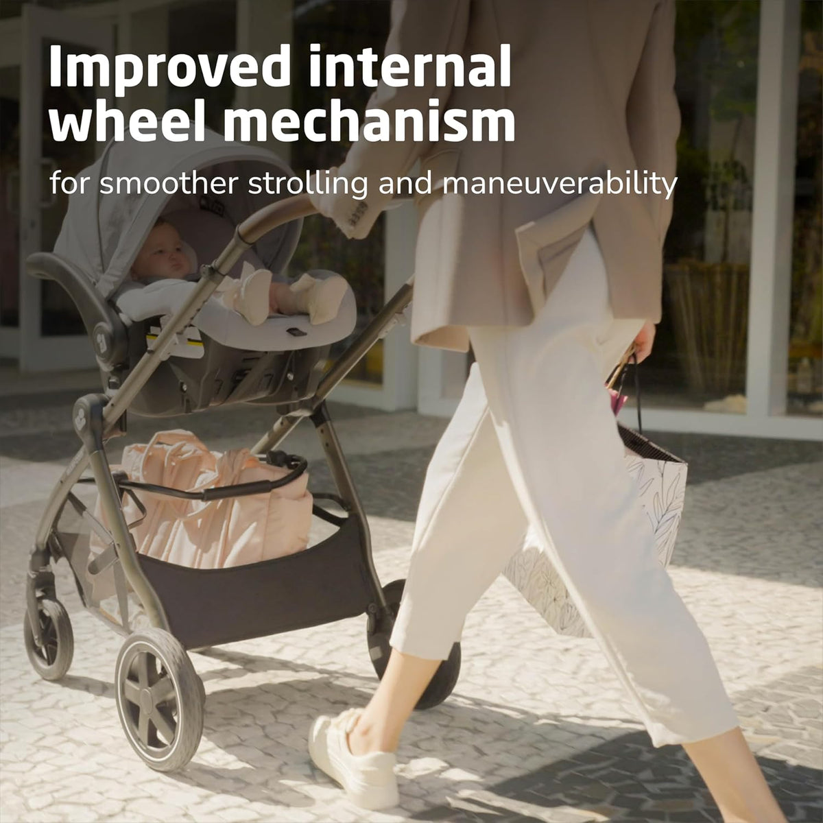 Maxi-Cosi Zelia 2 Luxe 5-in-1 Modular Travel System, New Hope Tan