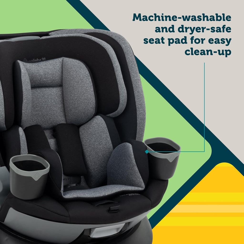 Safety 1st Turn and Go 360 DLX 360 Car Seat, Rotating All-in-One Convertible Car Seat, Stonington