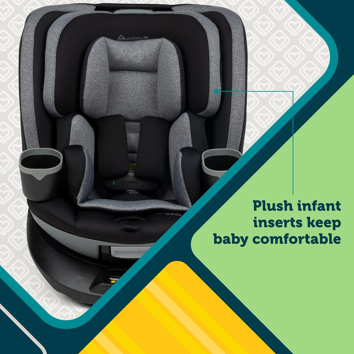 Safety 1st Turn and Go 360 DLX 360 Car Seat, Rotating All-in-One Convertible Car Seat, Stonington
