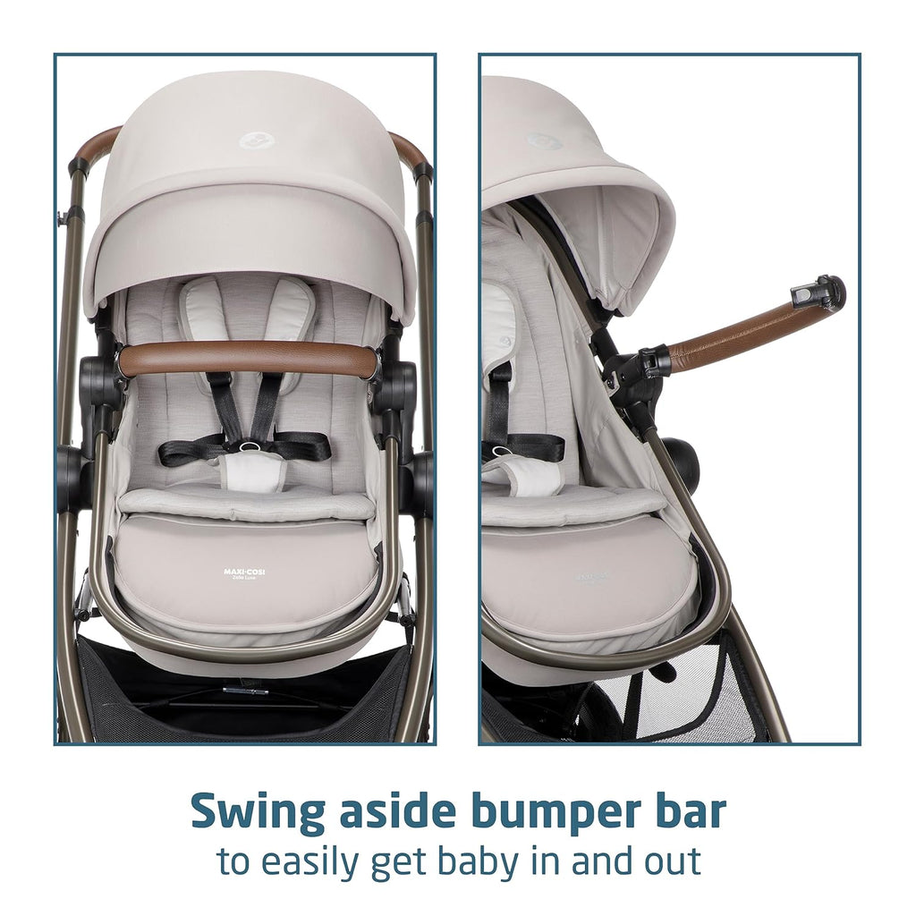 Maxi-Cosi Zelia 2 Luxe 5-in-1 Modular Travel System, New Hope Tan