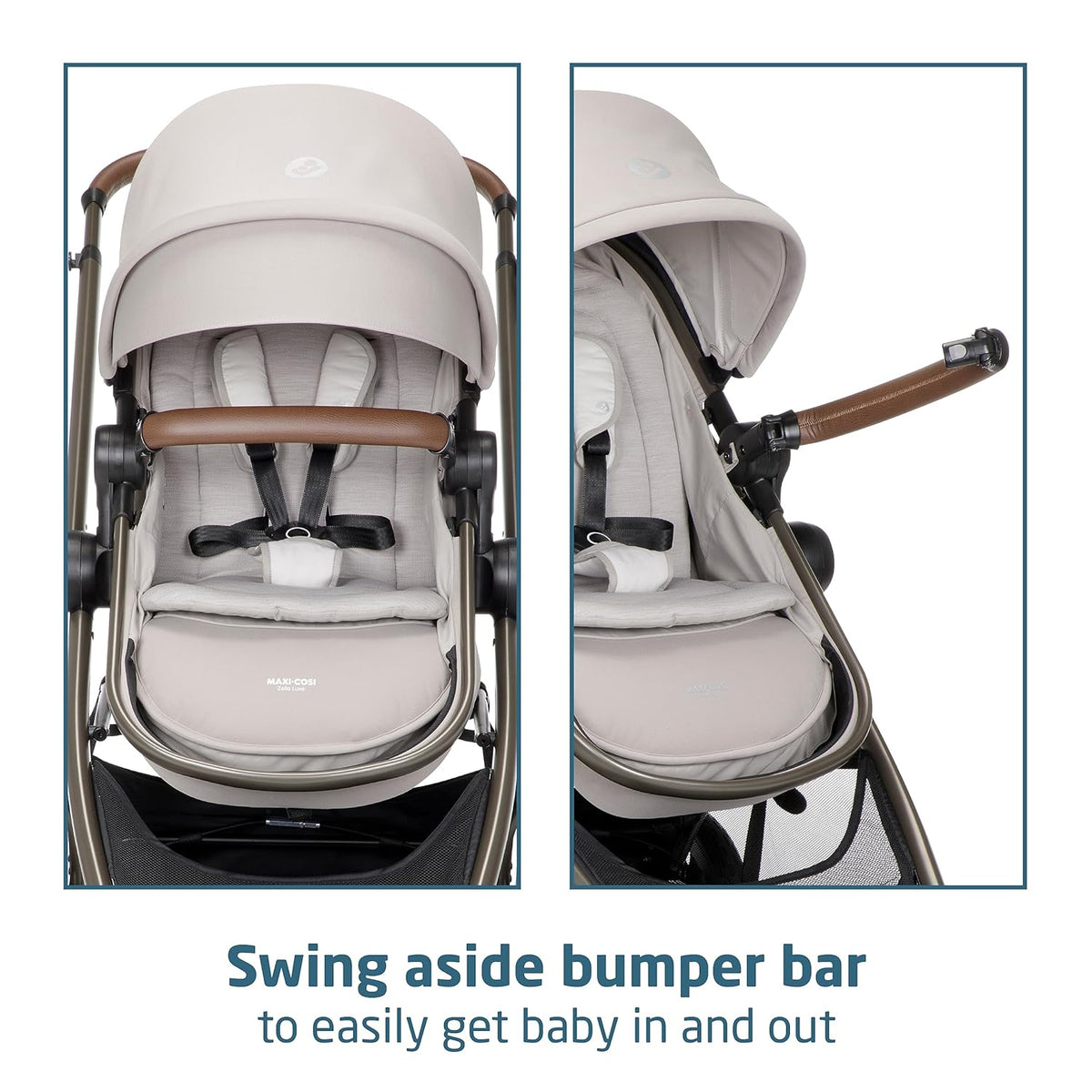 Maxi-Cosi Zelia 2 Luxe 5-in-1 Modular Travel System, New Hope Tan