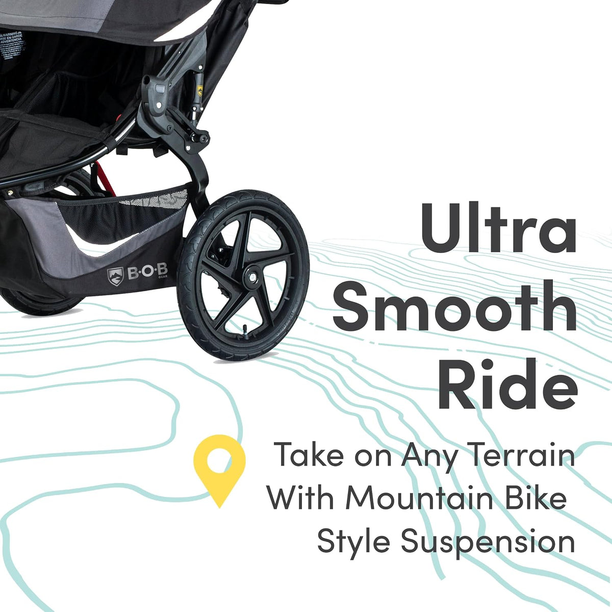 BOB Gear Revolution Flex 3.0 Duallie Jogging Stroller — Graphite Black